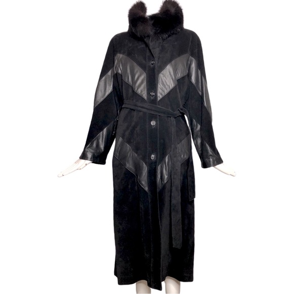 Saks Fifth Ave suede/leather coat